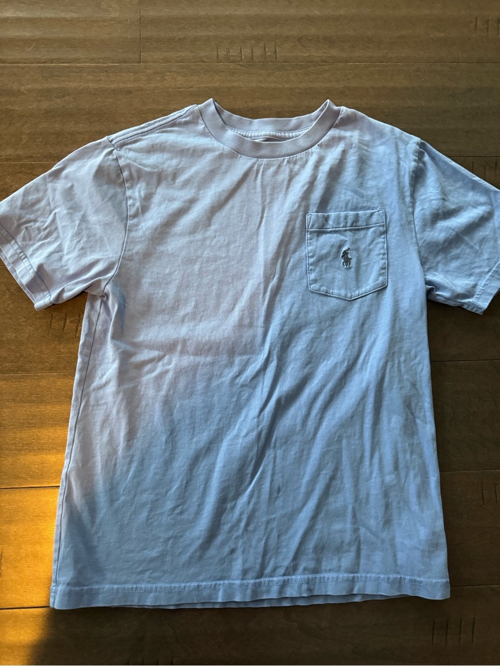 Polo Ralph Lauren Boys Blue Pocket T Shirt Size 10-12 Pony Logo